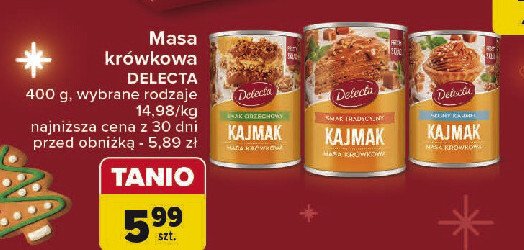 Masa krówkowa kajmak tradycyjny Delecta promocja w Carrefour