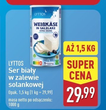 Ser biały w zalewie solankowej Lyttos promocja w Aldi