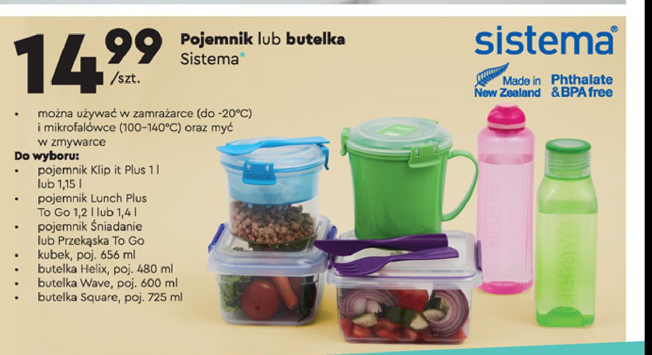 Pojemnik na śniadanie lunch plus to go 1,2 l Sistema promocja