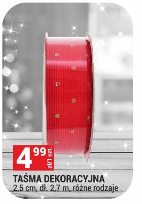 Taśma dekoracyjna 2,5 cm, dł. 2,7 m, różne rodzaje promocja w Merkury Market