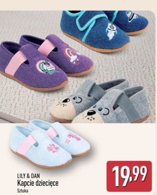 Kapcie dziecięce LILY & DAN promocja w Aldi