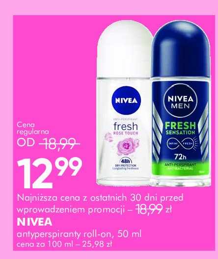 Dezodorant Nivea men fresh sensation promocja w Super-Pharm