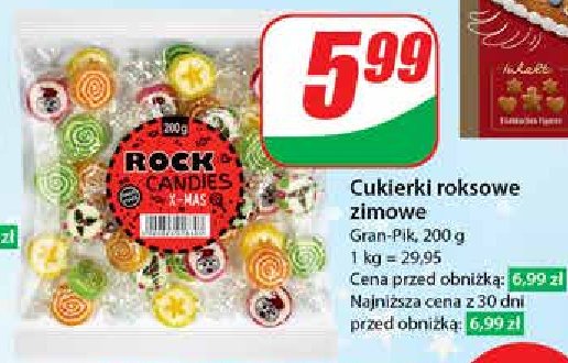 Cukierki owocowe rock Gran-pik promocja