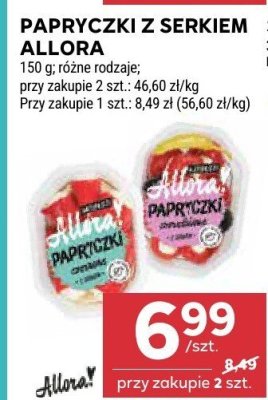 Papryczki z serkiem Allora promocja w Stokrotka