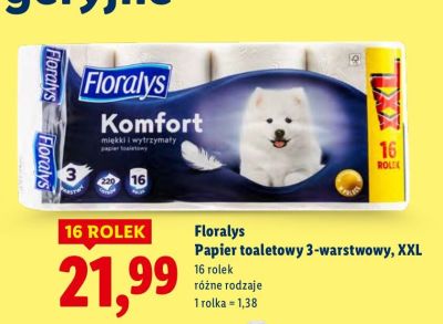 Papier toaletowy 3-warstwowy, XXL 16 szt. promocja w Lidl