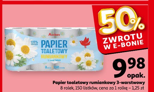 Papier toaletowy rumiankowy Auchan promocja