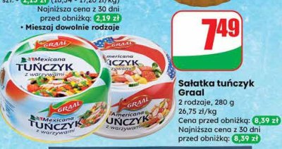 Sałatka tuńczyk Graal promocja w Dino