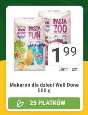 Makaron dla dzieci Well Done promocja w Stokrotka