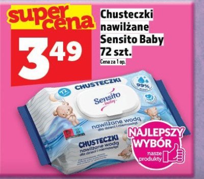Chusteczki nawilżane Sensito Baby 72 szt. promocja w TOPAZ