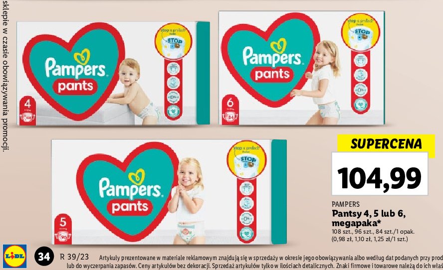 Pieluchomajtki 4 Pampers pants promocja