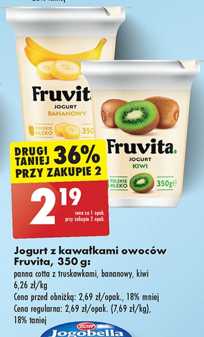 Jogurt panna cotta z truskawką Fruvita promocja