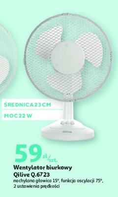 Wentylator biurkowy q.6723 Qilive promocja