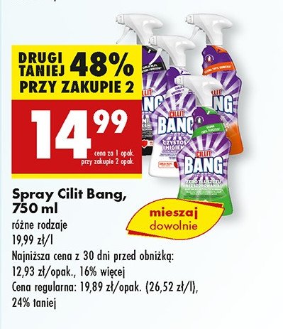 Płyn turbo spray wybielanie i higiena Cillit bang promocja