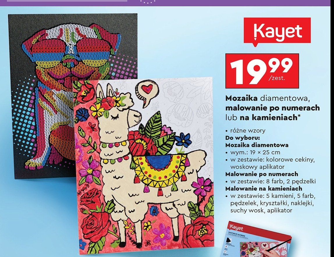 Malowanie po numerach Kayet promocja w Biedronka