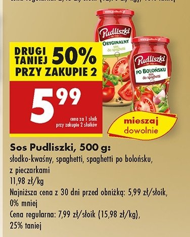 Sos słodko-kwaśny łagodny do ryżu Pudliszki promocja