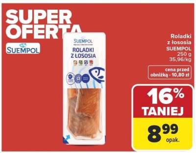 Roladki z łososia SUEMPOL 250g promocja w Carrefour Market
