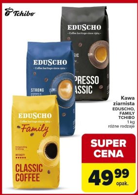 Kawa ziarnista Eduscho Family Tchibo 1kg różne rodzaje promocja w Carrefour
