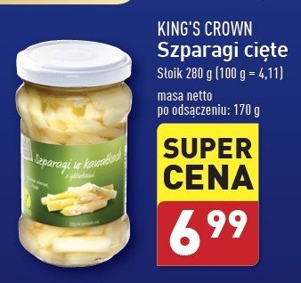 Szparagi cięte białe King's crown (aldi) promocja