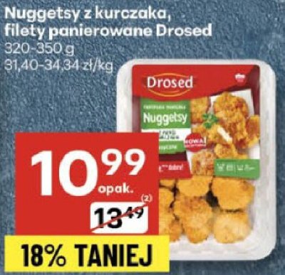 Nuggetsy z kurczaka, filety panierowane Drosed promocja w Delikatesy Centrum