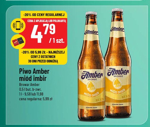 Piwo miód imbir Amber promocja