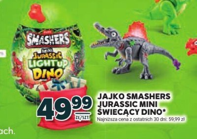 Jajko Smashers Jurassic Mini świecący Dino promocja w Stokrotka