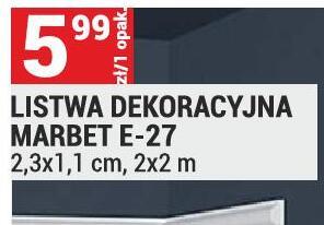 Listwa dekoracyjna MARBET E-27 2,3x1,1 cm, 2x2 m promocja w Merkury Market