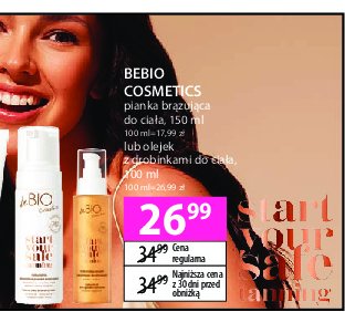 Pianka brązująca do ciała Bebio cosmetics promocja