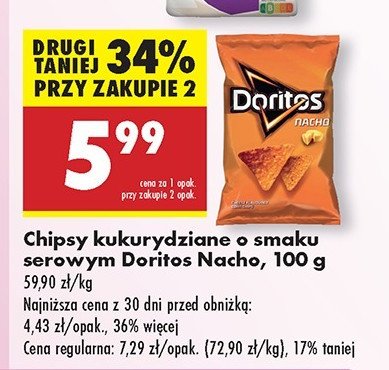 Natchosy nacho cheese Doritos promocja w Biedronka