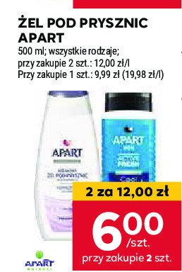 Żel pod prysznic irys + prebiotyk Apart floral care Apart natural promocja