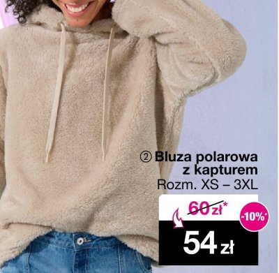 Bluza polarowa z kapturem damska Rozm. XS – 3XL promocja w Woolworth