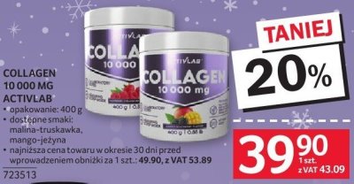 Suplement Collagen 10000 mg Activilab, opakowanie 400g promocja w Selgros