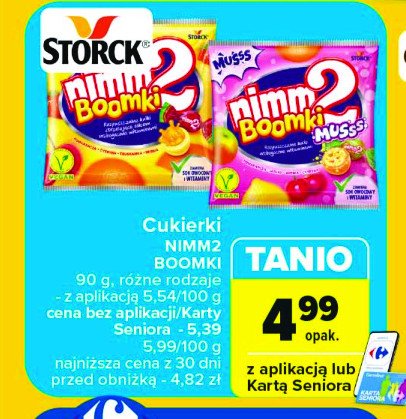 Cukierki owocowe musujące Nimm2 boomki promocja