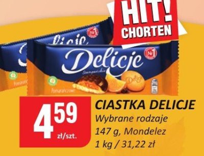 Ciastka Delicje Mondelez promocja w Chorten