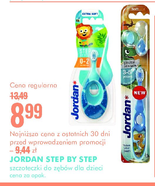 Szczoteczka do zębów 0-2 lata Jordan step by step promocja