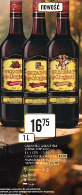 Wino Grzaniec Galicyjski różne rodzaje promocja w Dino