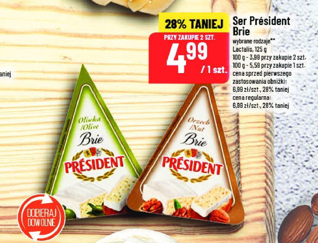 Ser brie z oliwkami President promocja