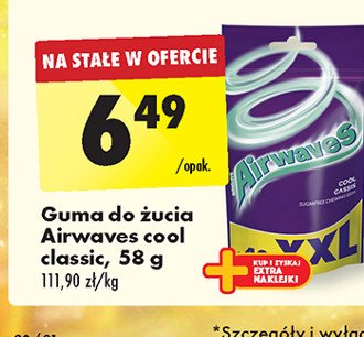 Guma do żucia cool cassis xxl Airwaves promocja