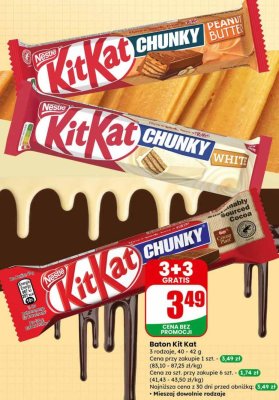 Baton Chunky Peanut Butter promocja w Dino