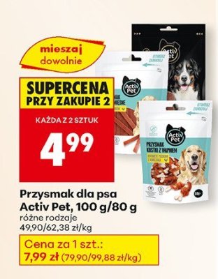 Przysmak dla psa Activ Pet 100 g/80 g różne rodzaje promocja w Biedronka