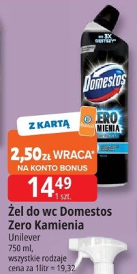 Żel do WC Domestos Zero Kamienia promocja w Leclerc