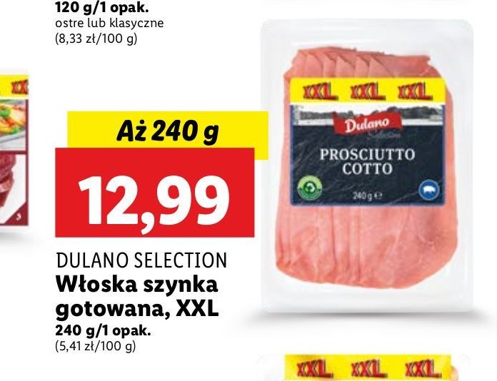 Szynka prosciutto cotto Dulano promocja