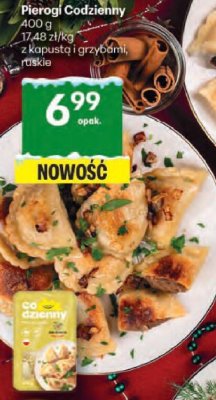 Pierogi Codzienny z kapustą i grzybami, ruskie 400g promocja w Delikatesy Centrum
