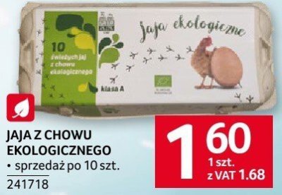 Jaja z chowu ekologicznego promocja w Selgros