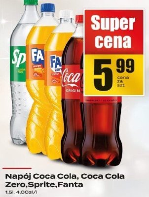Napój Coca Cola, Coca Cola Zero, Sprite, Fanta promocja w Supeco