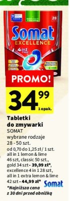 Tabletki do zmywarek lemon & lime Somat all in 1 promocja