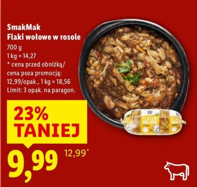 Flaki wołowe w rosole promocja w Lidl