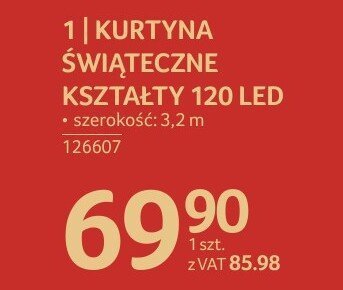 Kurtyna świąteczne kształty 120 LED promocja w Selgros