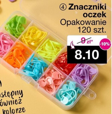 Znaczniki oczek, opakowanie 120 szt. promocja w Woolworth