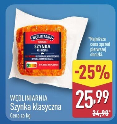 Szynka klasyczna promocja w Aldi