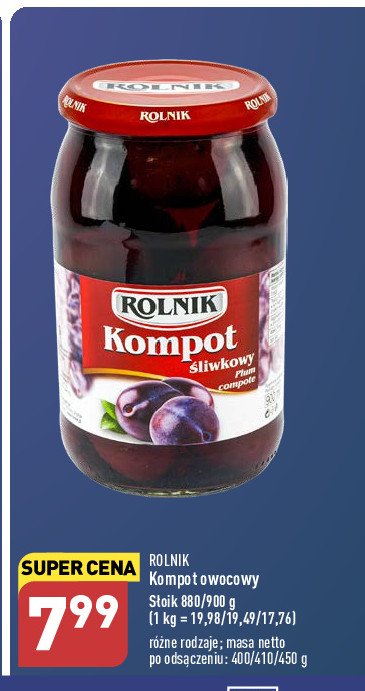 Kompot 艣liwkowy Rolnik promocja
